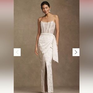 V. Chapman Jeanine Gown - White Bridal Dress - Strapless Corset